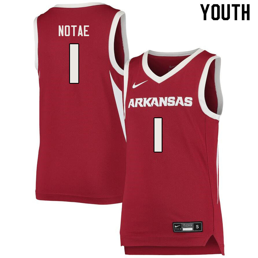 Youth #1 JD Notae Arkansas Razorbacks College Basketball Jerseys Sale-Cardinal - Click Image to Close